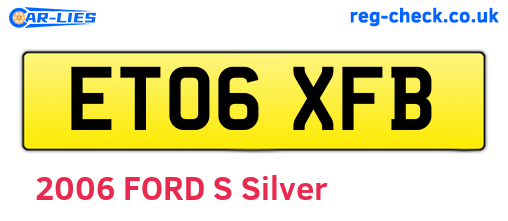 ET06XFB are the vehicle registration plates.
