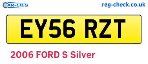 EY56RZT are the vehicle registration plates.