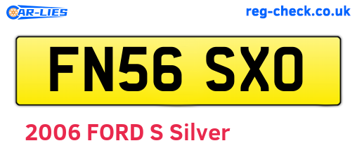 FN56SXO are the vehicle registration plates.