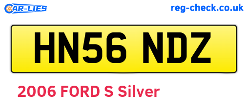 HN56NDZ are the vehicle registration plates.