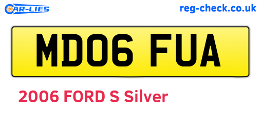 MD06FUA are the vehicle registration plates.