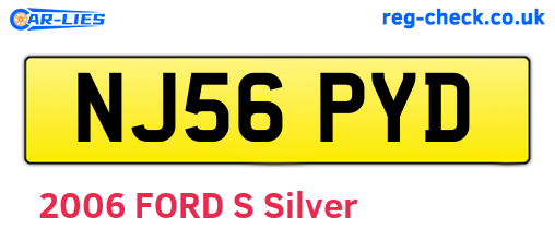 NJ56PYD are the vehicle registration plates.