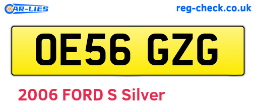 OE56GZG are the vehicle registration plates.