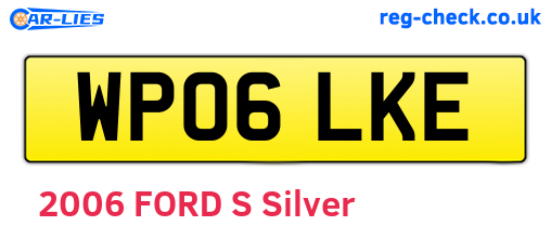 WP06LKE are the vehicle registration plates.