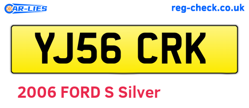 YJ56CRK are the vehicle registration plates.