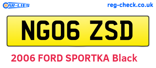 NG06ZSD are the vehicle registration plates.
