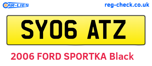 SY06ATZ are the vehicle registration plates.