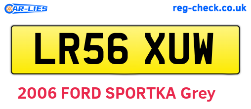 LR56XUW are the vehicle registration plates.