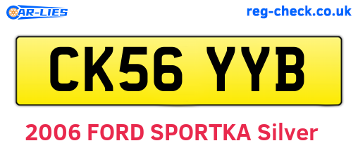 CK56YYB are the vehicle registration plates.