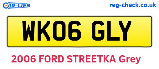 WK06GLY are the vehicle registration plates.