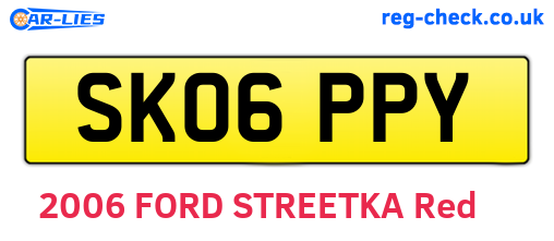 SK06PPY are the vehicle registration plates.