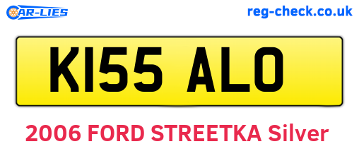 K155ALO are the vehicle registration plates.