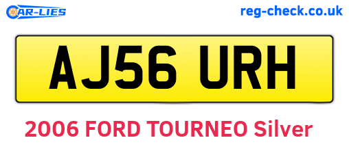 AJ56URH are the vehicle registration plates.
