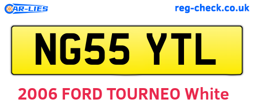 NG55YTL are the vehicle registration plates.