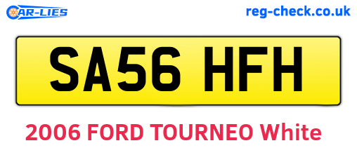 SA56HFH are the vehicle registration plates.