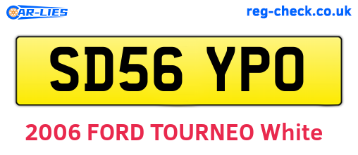 SD56YPO are the vehicle registration plates.