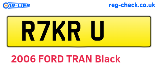 R7KRU are the vehicle registration plates.