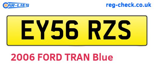 EY56RZS are the vehicle registration plates.