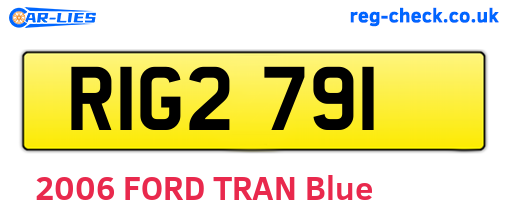 RIG2791 are the vehicle registration plates.