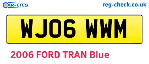 WJ06WWM are the vehicle registration plates.