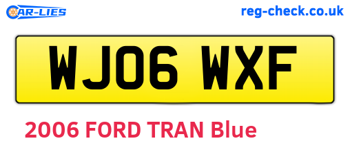 WJ06WXF are the vehicle registration plates.
