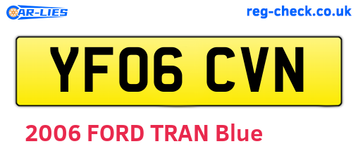 YF06CVN are the vehicle registration plates.