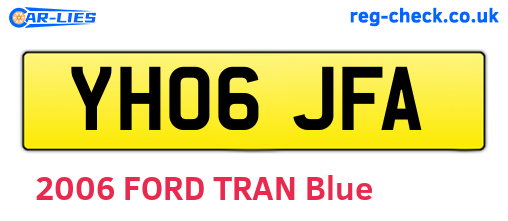 YH06JFA are the vehicle registration plates.