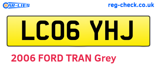 LC06YHJ are the vehicle registration plates.