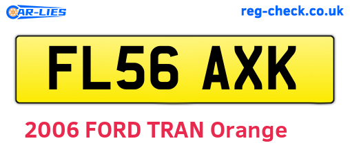 FL56AXK are the vehicle registration plates.