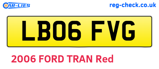 LB06FVG are the vehicle registration plates.