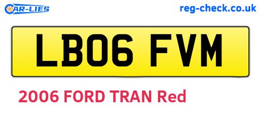 LB06FVM are the vehicle registration plates.