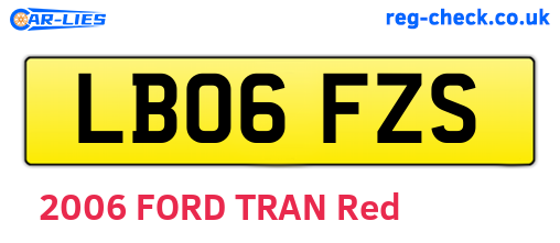 LB06FZS are the vehicle registration plates.