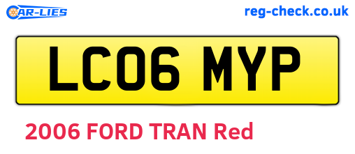 LC06MYP are the vehicle registration plates.