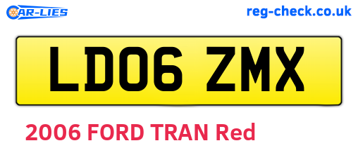 LD06ZMX are the vehicle registration plates.