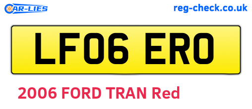 LF06ERO are the vehicle registration plates.