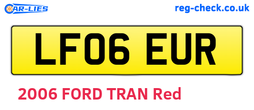 LF06EUR are the vehicle registration plates.