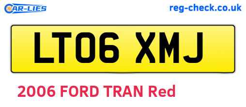 LT06XMJ are the vehicle registration plates.