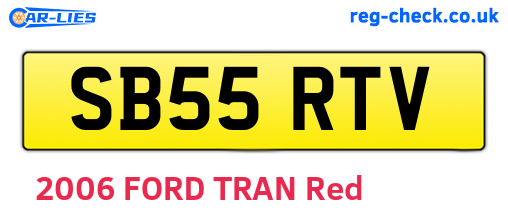 SB55RTV are the vehicle registration plates.