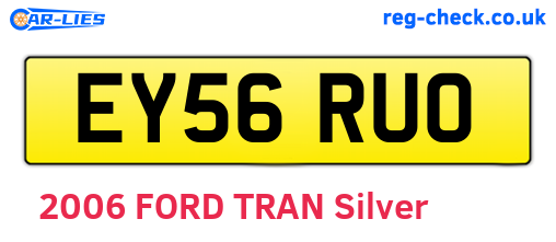 EY56RUO are the vehicle registration plates.