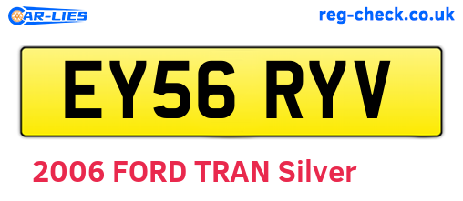 EY56RYV are the vehicle registration plates.