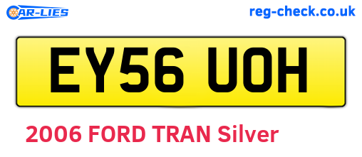 EY56UOH are the vehicle registration plates.
