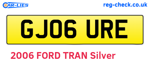 GJ06URE are the vehicle registration plates.
