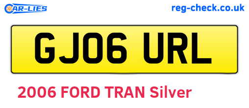 GJ06URL are the vehicle registration plates.