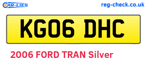 KG06DHC are the vehicle registration plates.