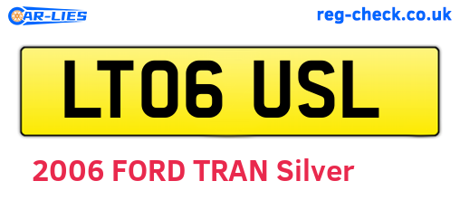 LT06USL are the vehicle registration plates.