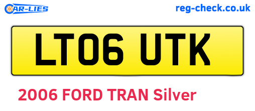LT06UTK are the vehicle registration plates.