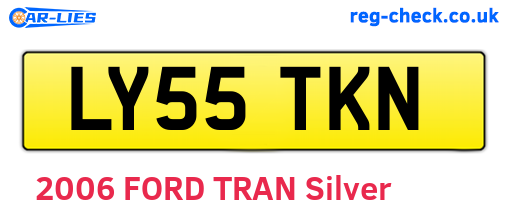 LY55TKN are the vehicle registration plates.