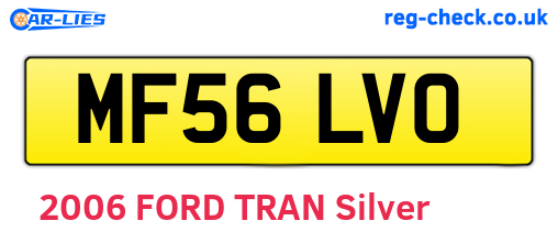 MF56LVO are the vehicle registration plates.