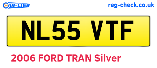 NL55VTF are the vehicle registration plates.