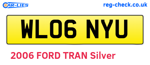 WL06NYU are the vehicle registration plates.